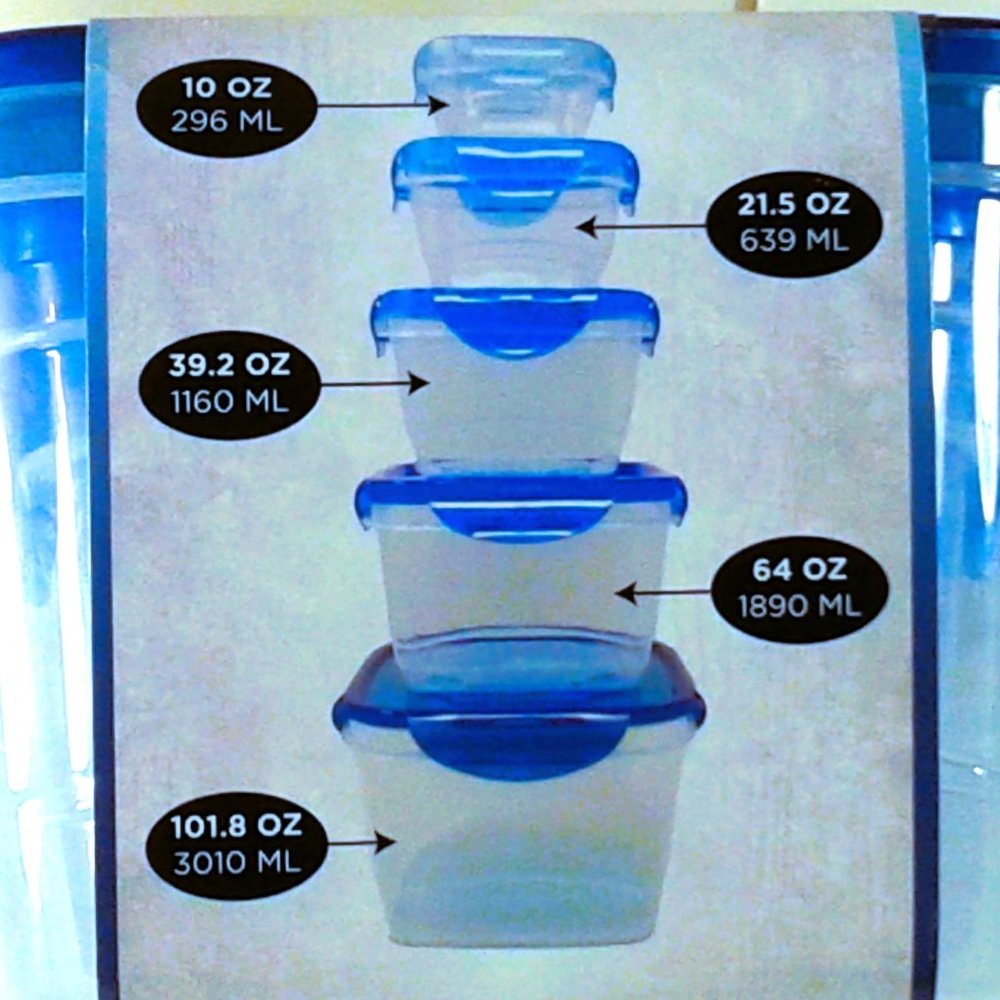 Food Storage 5 Pc Container Set - Picture 3 of 6